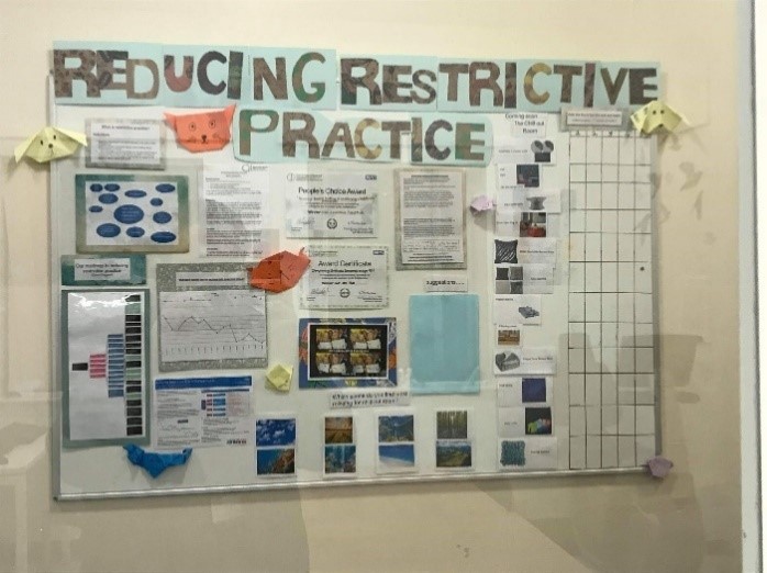 Example of display board used in Reducing Restrictive Practice Collaborative