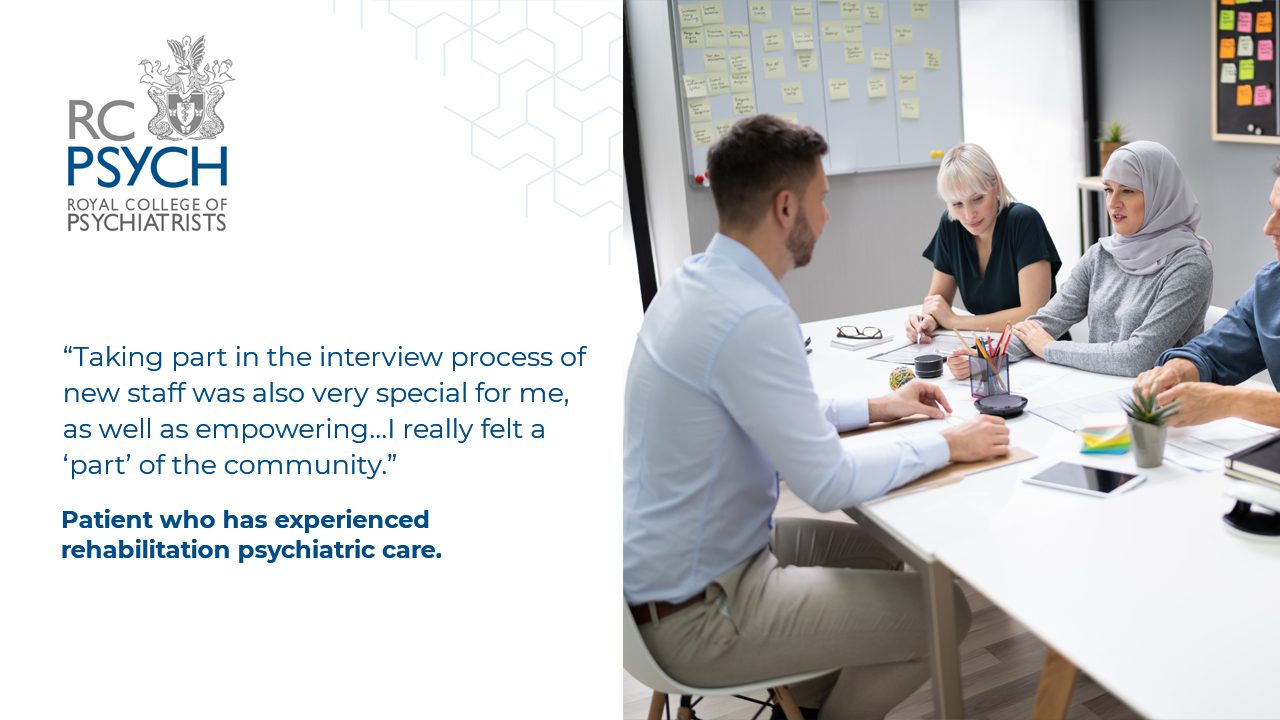 Coproduction taking part in an interview panel