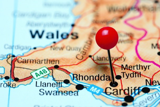 Pontypridd on a map