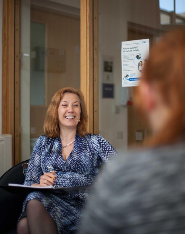 Doctor talking to patient