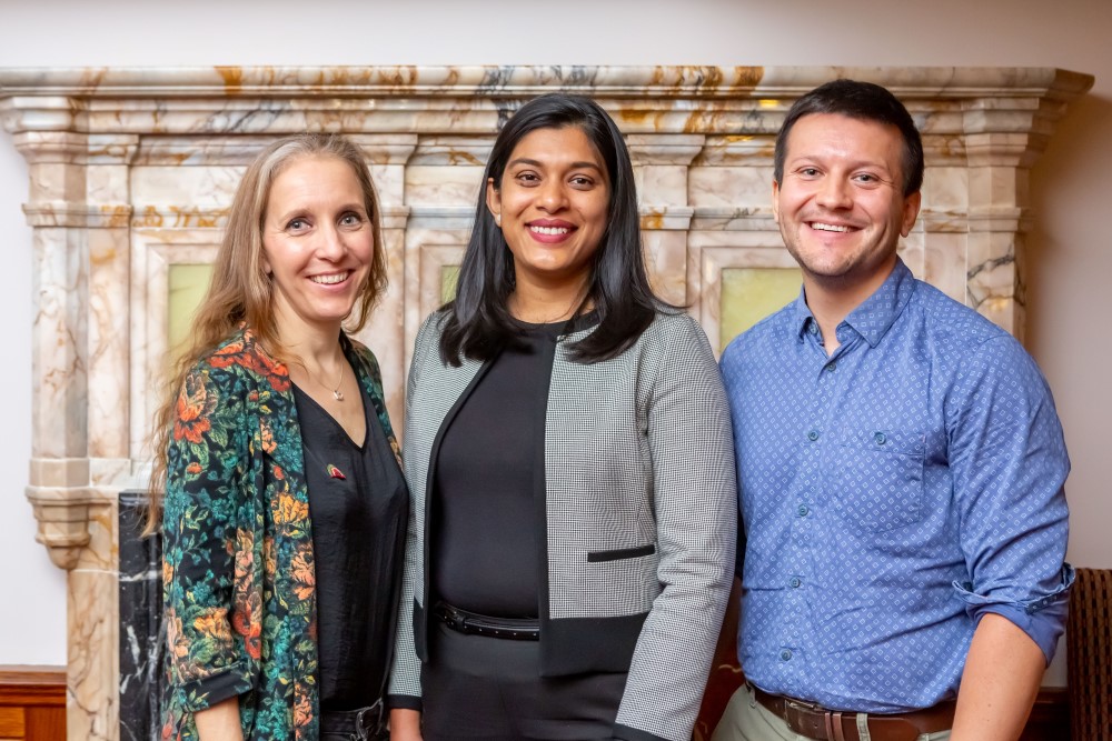 Dr Rebecca Long, Dr Claire-Marie Hosein and Dr Jonathan May